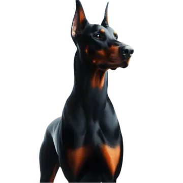 a black and brown dog with long ears