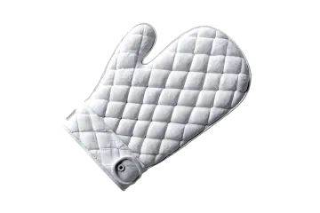 a pair of oven mits on a white background