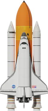 the space shuttle is shown in this image