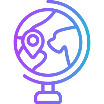 a globe with the earth in it