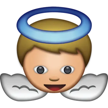 an angel with a halo on his head