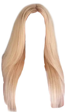 a blonde wig on a white background