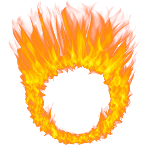 a fire ring on a white background