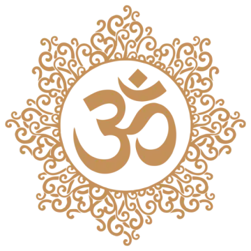 a brown and white logo with a swirly design