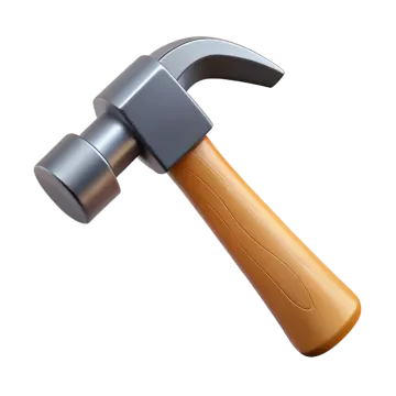 a hammer on a white background
