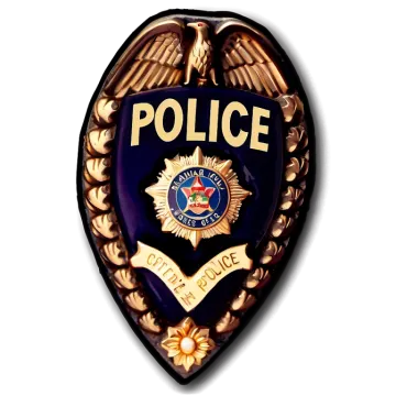 a police badge on a white background