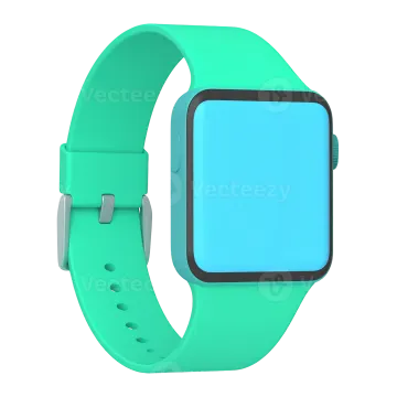 an apple watch with a green band