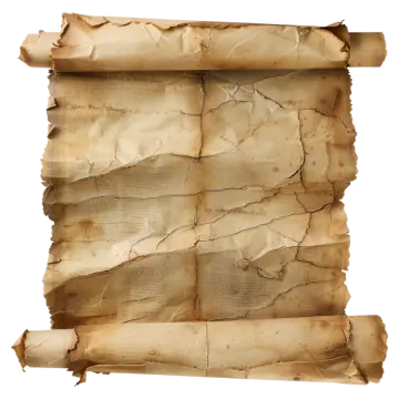 a piece of old paper on a white background