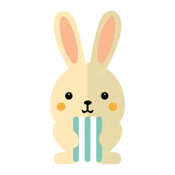 a white rabbit with a blue ribbon around its neck