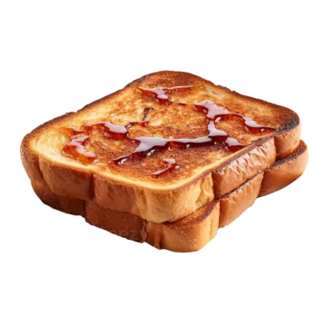 a plate with two pieces of toasted bread on it