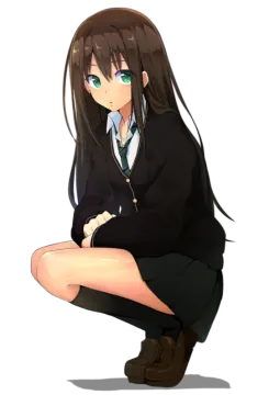 a girl sitting on the ground with her legs crossed