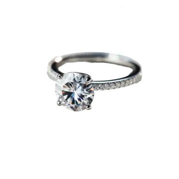 a diamond engagement ring with diamonds on the side