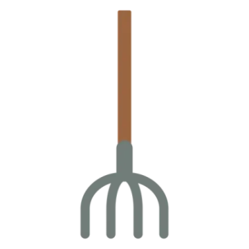 a shovel on a white background