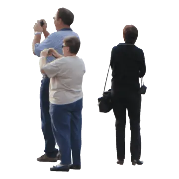 a man taking a picture of a woman