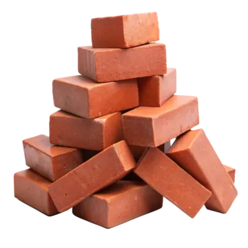a pile of brick blocks