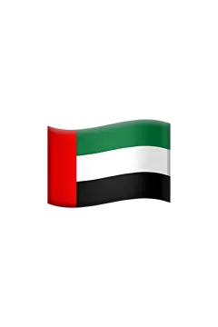 the uae flag on a white background