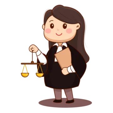 a woman in a black robe holding a scale of justice