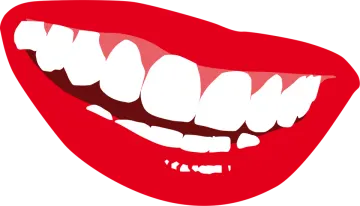 a woman's mouth with white teeth