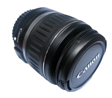 a close up view of a camera lens
