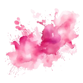 a pink watercolor splash on white background
