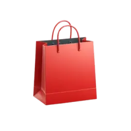 a red shopping bag