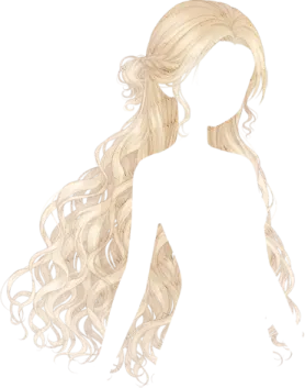 a drawing of a woman with long blonde hair