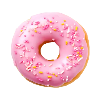 the donut is pink