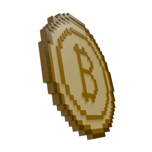 a gold coin on a white background