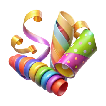 a colorful ribbon with polka dots on it