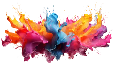 colorful paint splashs