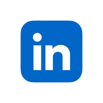 a blue linked logo on a white background