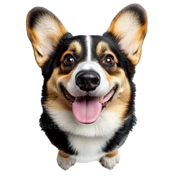 a dog with its tongue sticking out
