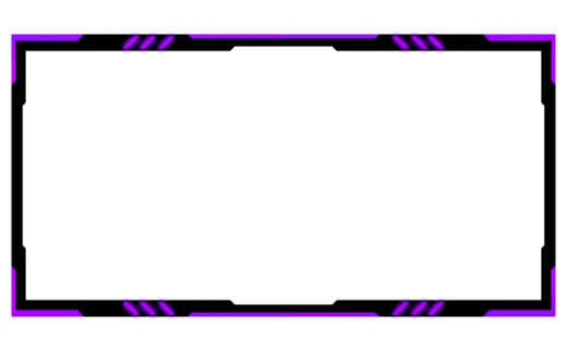 a black and purple frame with a white background