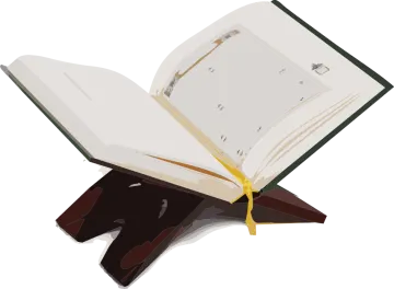 an open book on a white background