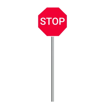 a stop sign on a white background