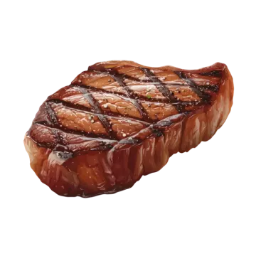 a piece of meat on a white background