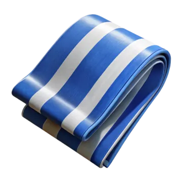 a blue and white striped tie