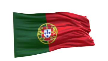 the flag of portugal on a white background