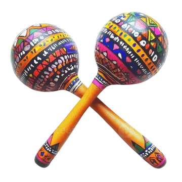 two maraos on a white background