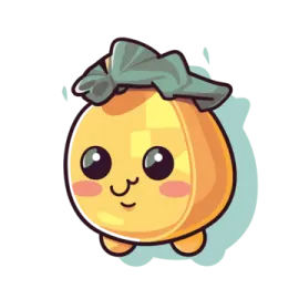 an orange with a bow on it's head