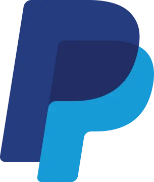 a blue p logo on a white background