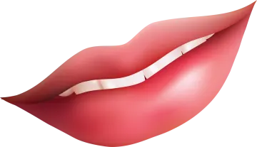 a red lip with a white background