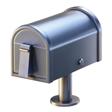 an image of a mailbox on a white background