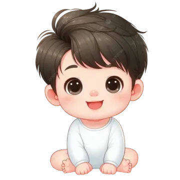 cute baby boy with gift box