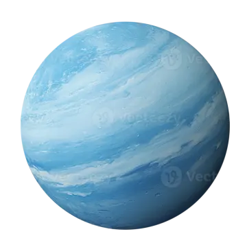 a blue planet on a white background