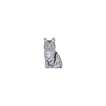 a drawing of a cat with green eyes