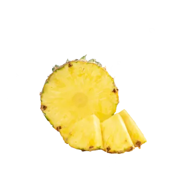 a pineapple cut in half