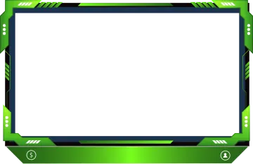 an image of a green frame with a white background