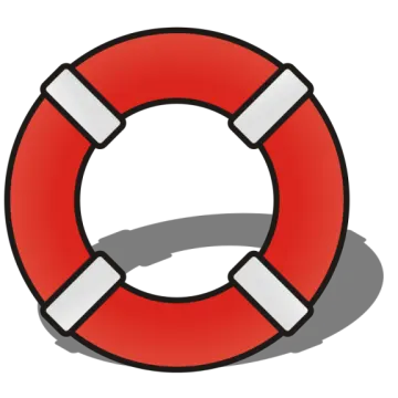 a red life preserver