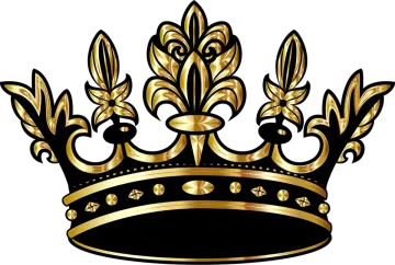 a gold crown on a white background